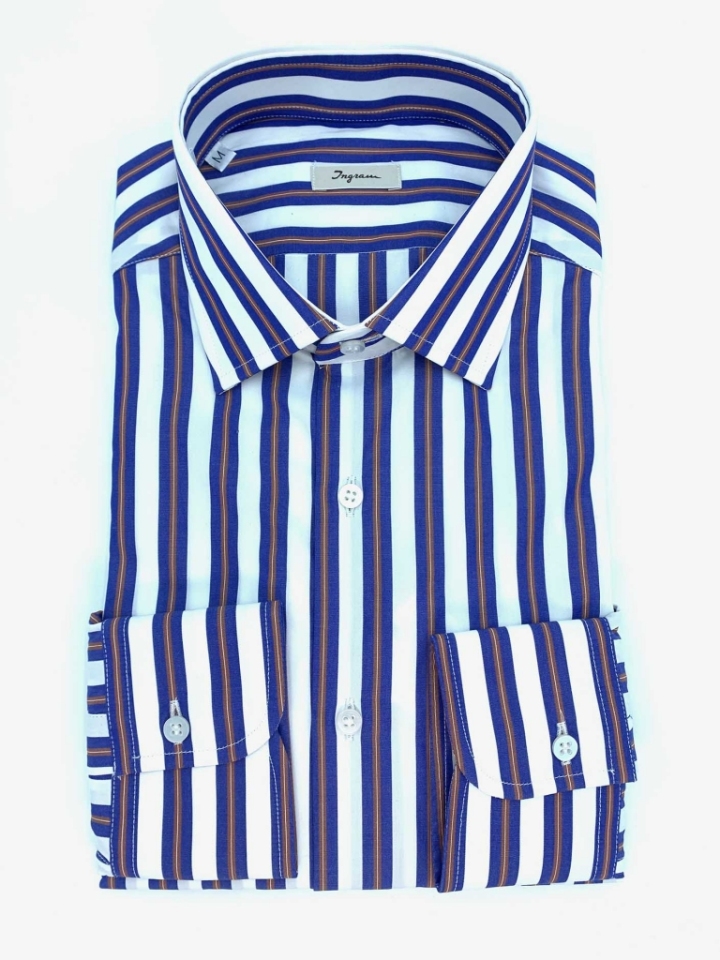 Ingram Shadow Stripe Cotton Dress Shirt