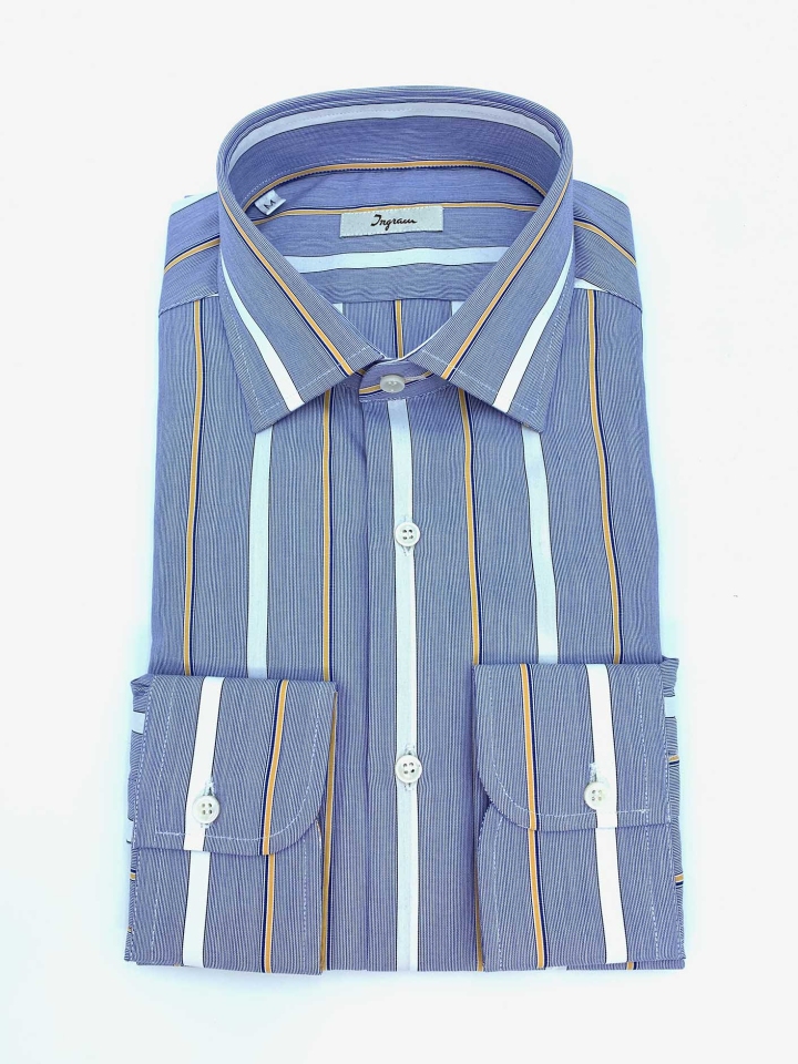 Ingram Alternating Stripe Cotton Shirt