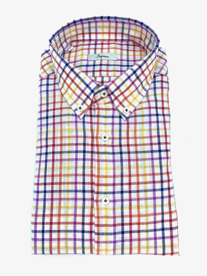 Ingram Gun Club Check Cotton/Linen Shirt