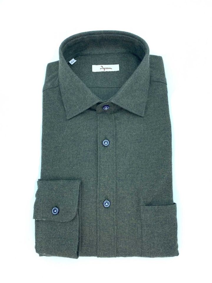 Ingram Twill Weave Brushed Cotton Shirt