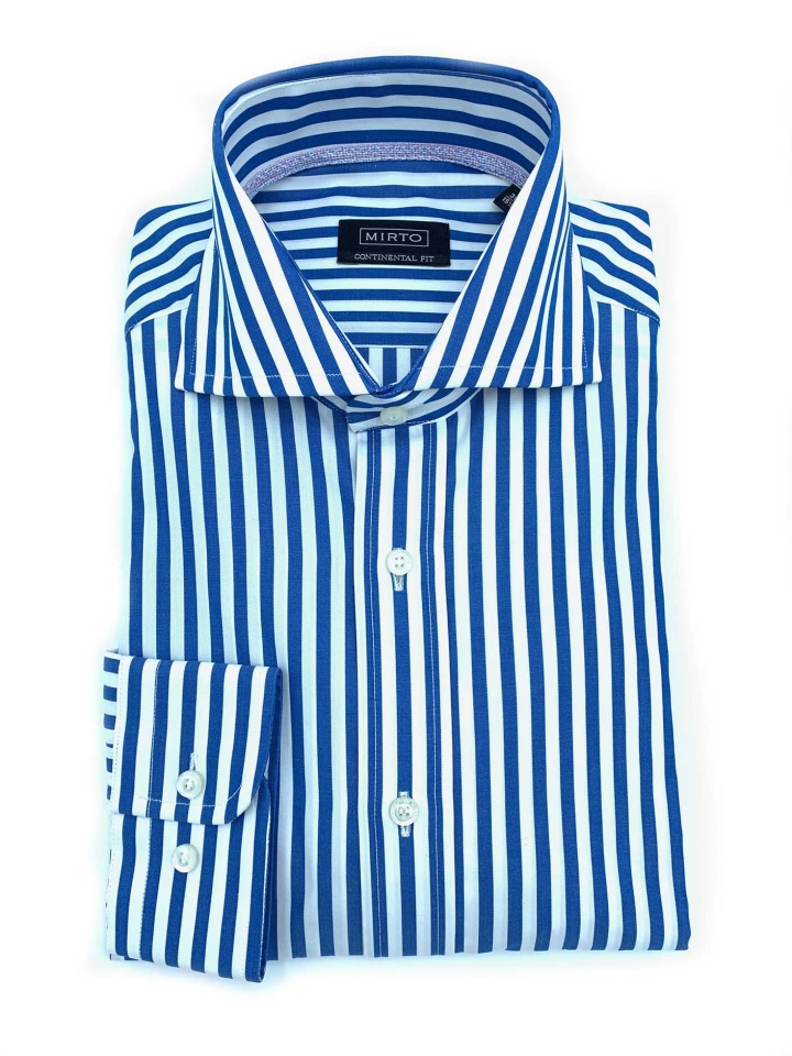 Mirto Candy Stripe Cotton Dress Shirt