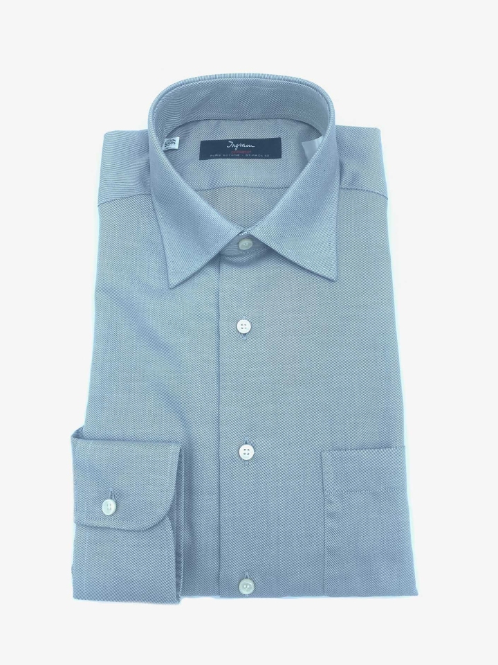 Ingram Twill Cotton Grey Dress Shirt