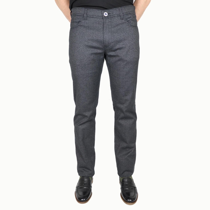 M.E.N.S Slim Fit Herringbone Cotton 5 Pocket Pants