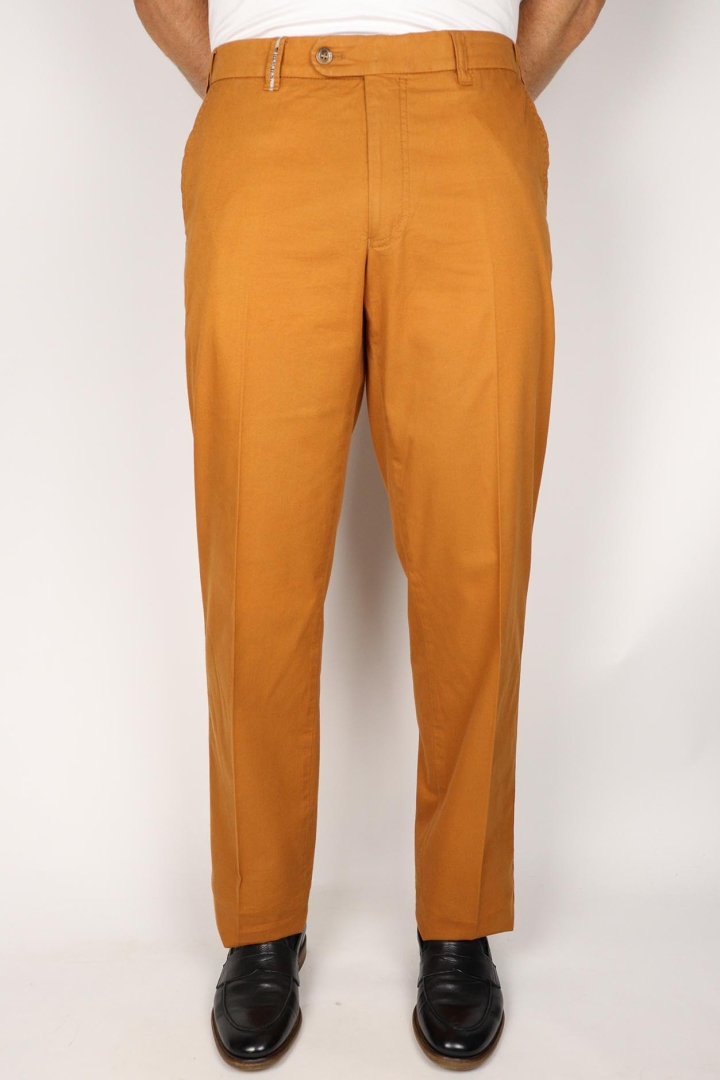 M.E.N.S Relaxed Fit Burnt Orange Cotton Pants