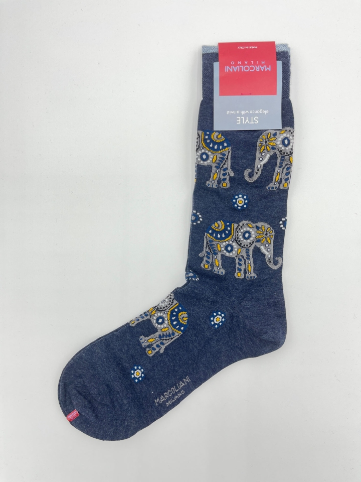 Marcoliani Elephant Cotton Socks