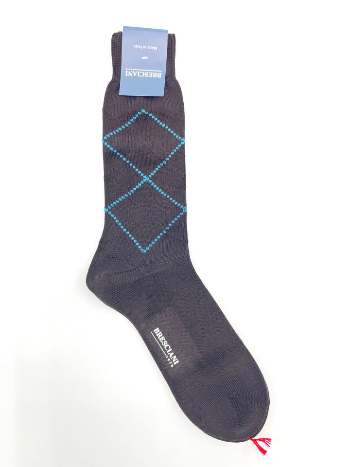 Bresciani Argyle Cotton Socks