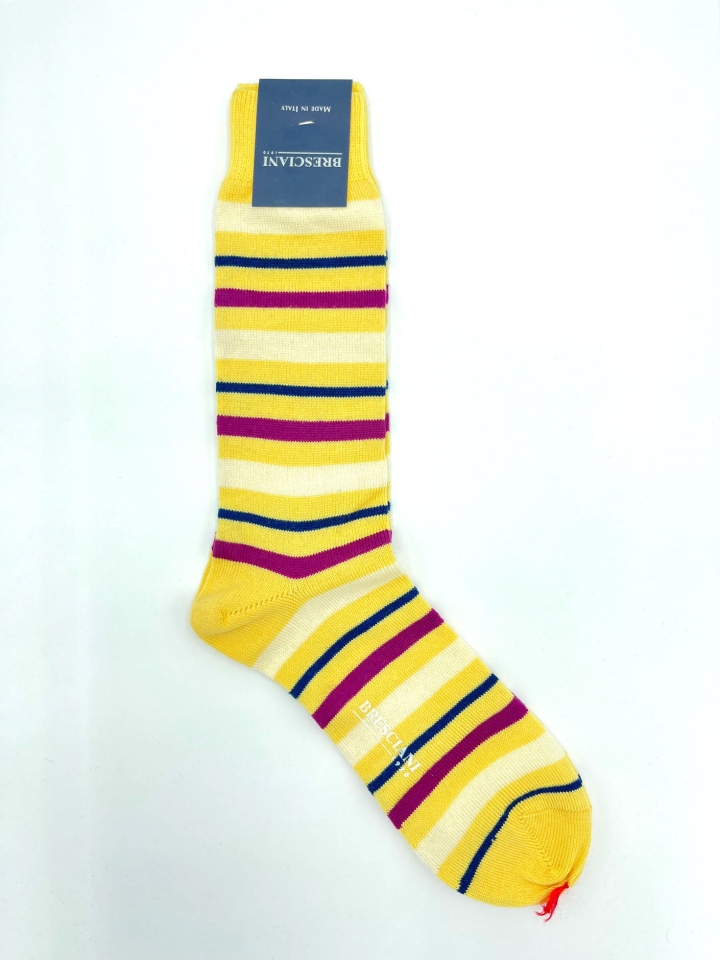 Bresciani Tri-Stripe Wool Socks
