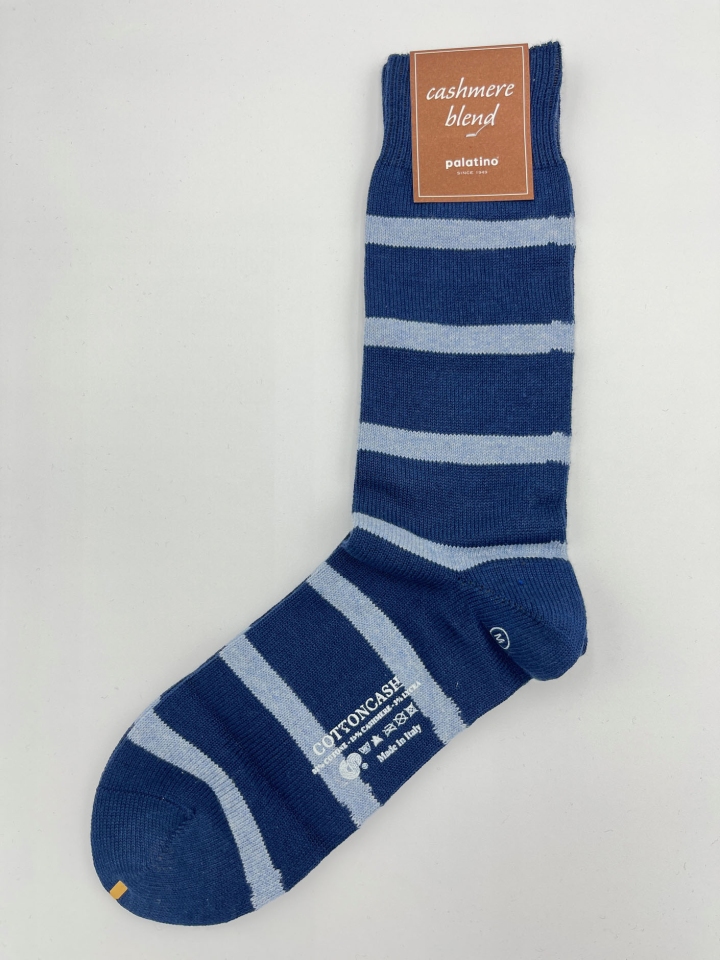 Palatino Stripe Cotton/Cashmere Socks