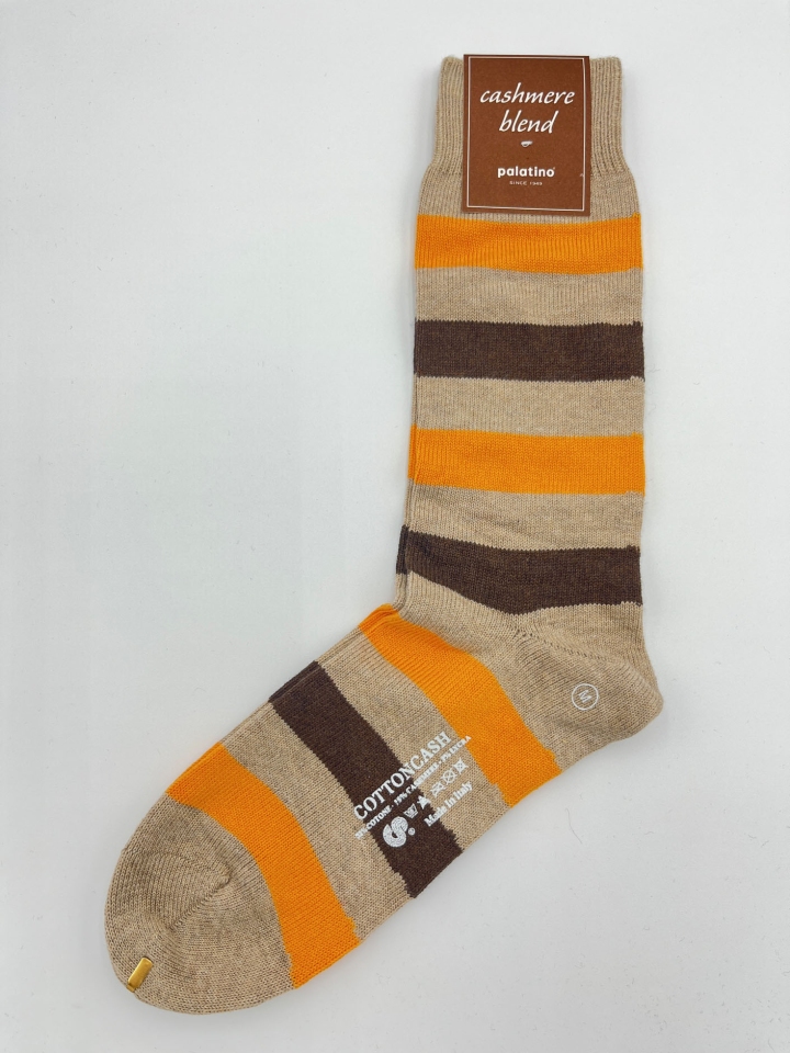 Palatino Stripe Cotton/Cashmere Socks