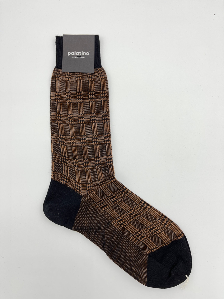 Palatino Houndstooth Extrafine Merino Wool Socks