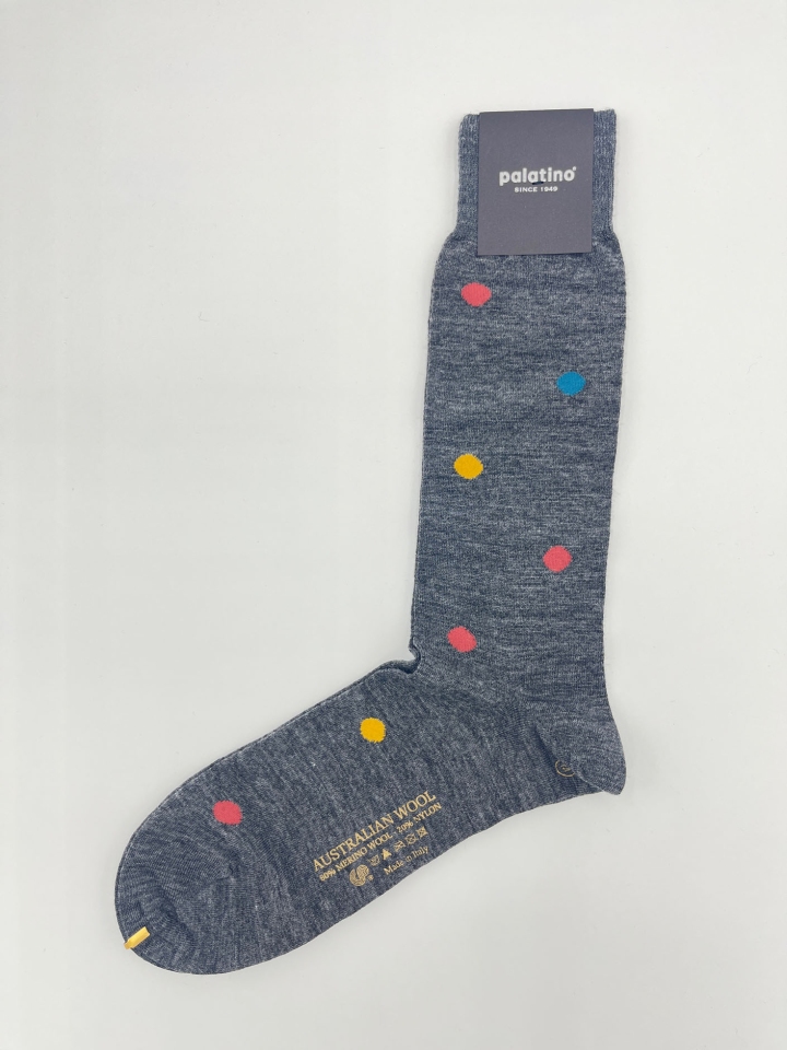 Palatino Polka Dot Australian Merino Wool Socks