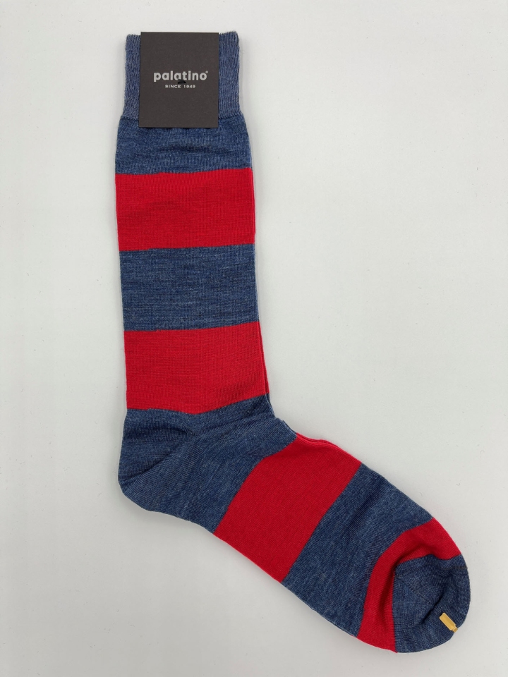 Palatino Wide Stripe Australian Merino Wool Socks