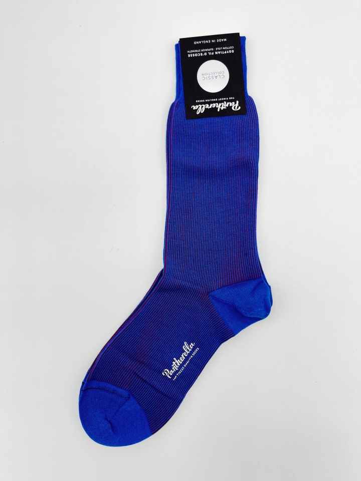 Pantherella Ribbed Stripe Cotton Socks