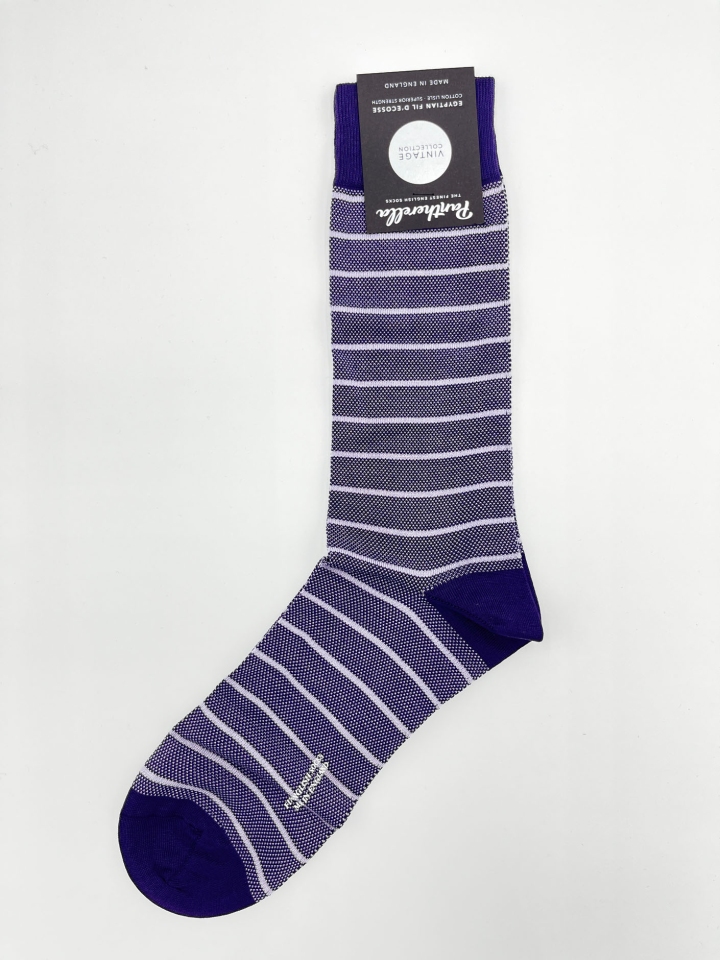 Pantherella Side Striped Cotton Socks