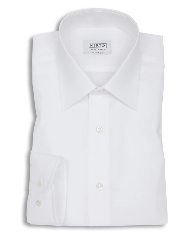 Mirto White Poplin Dress Shirt