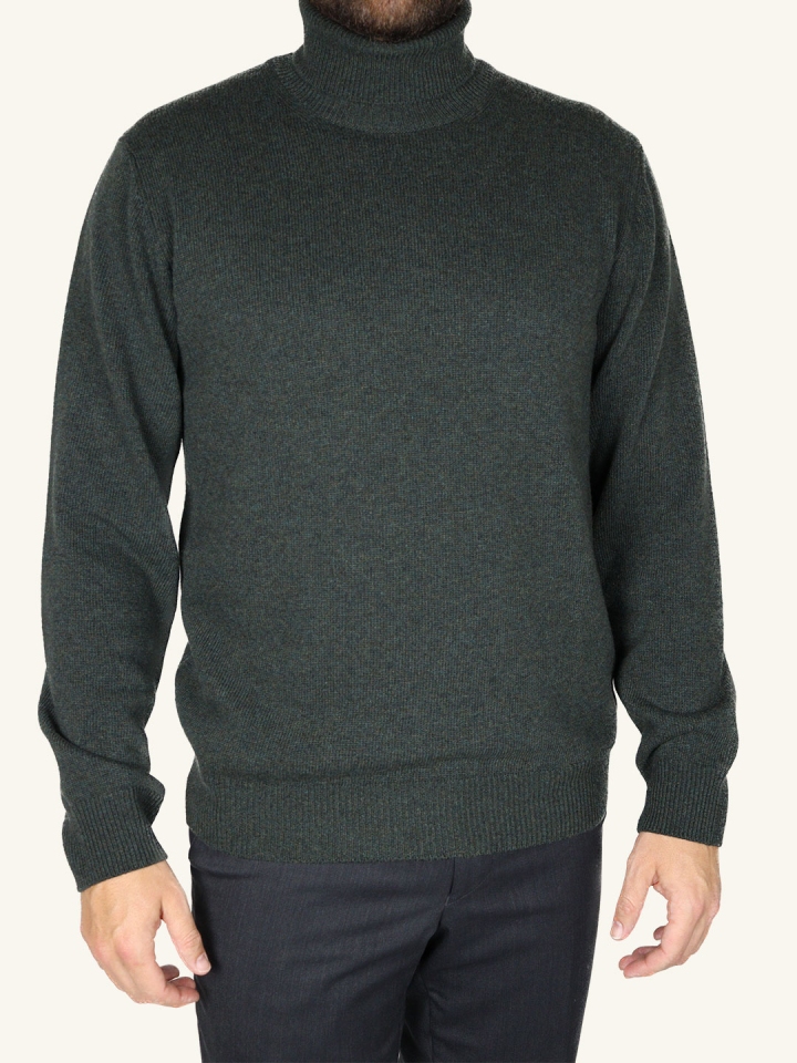 Umberto Vallati Ultrafine Merino Wool/Cashmere Turtleneck Sweater