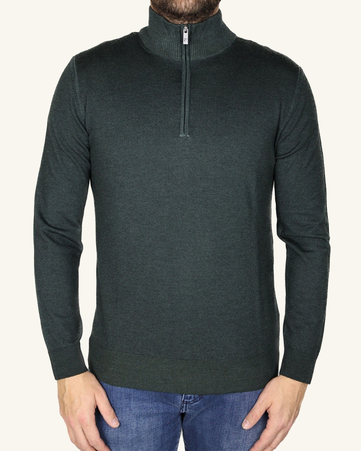 R2 Merino Wool Quarter Zip Sweater