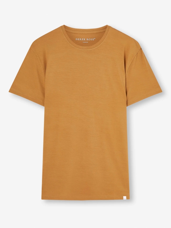 Derek Rose Micro Modal Stretch T-Shirt - Gold, M