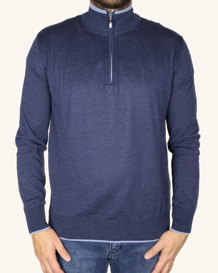 Codice Quarter Zip Cotton Sweater