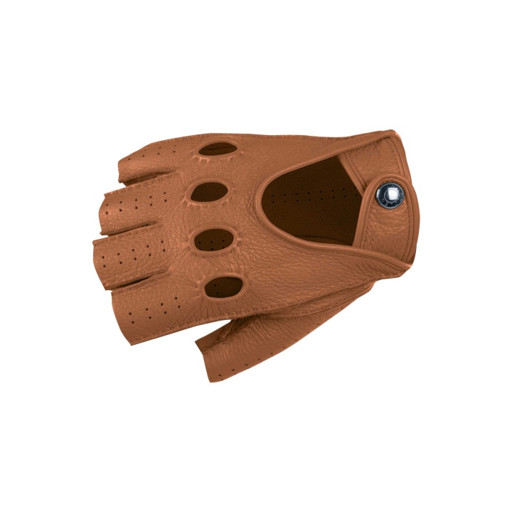 Mazzoleni Classic Men's Fingerless Deerskin Driving Gloves