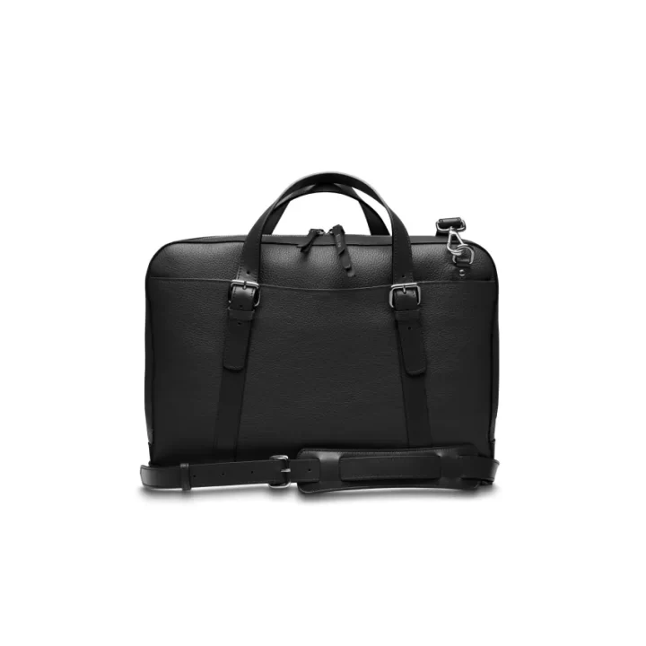Bosca Monfrini Slim Full-Zip Leather Brief Bag