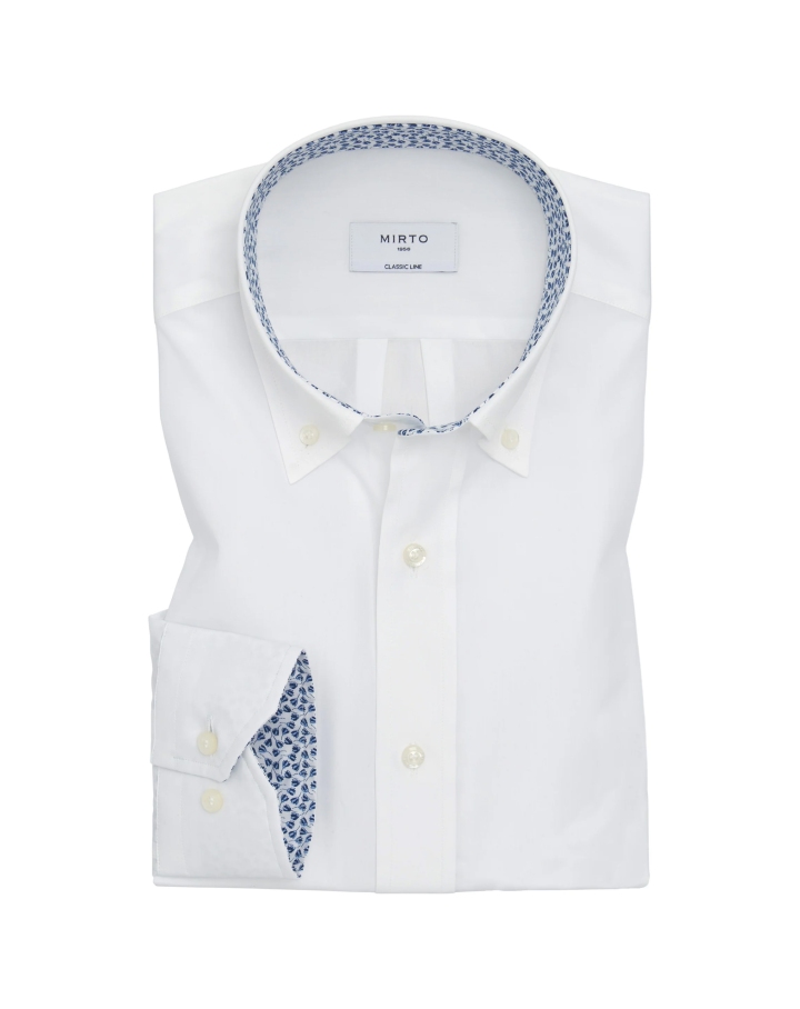 Mirto White Button Down Cotton Shirt