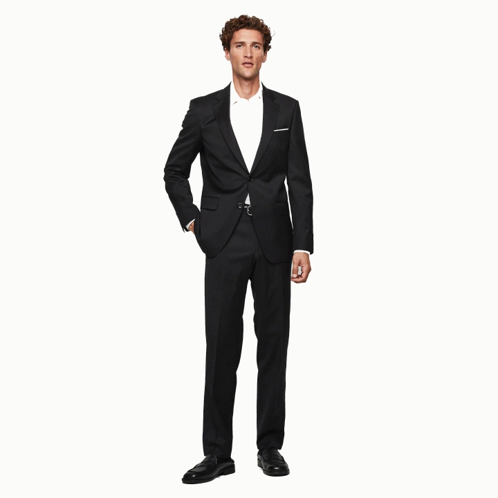 Mirto Black Wool Suit