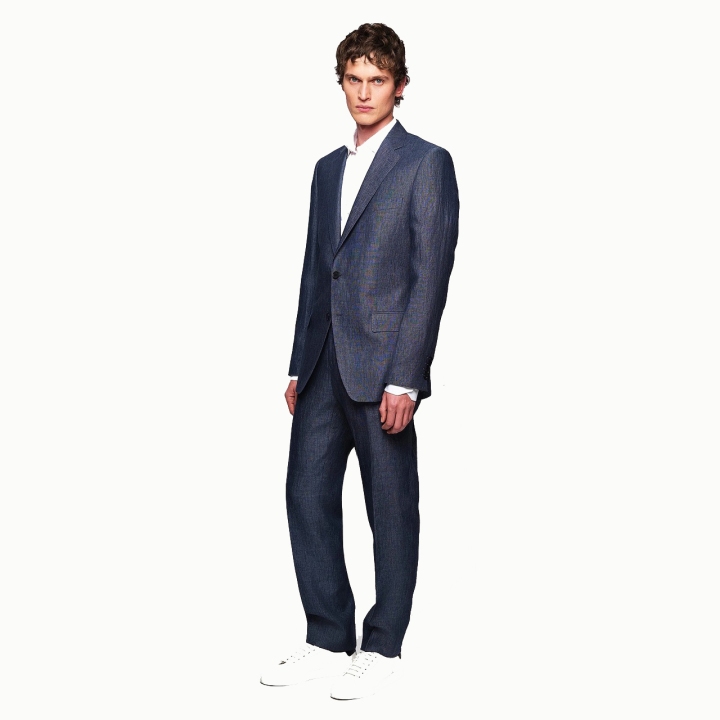 Mirto Blue Linen Suit