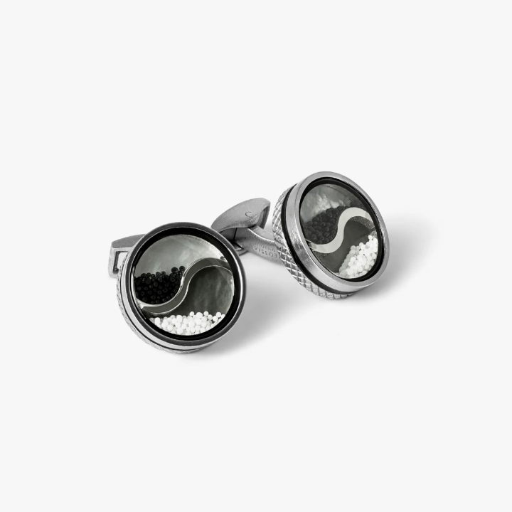 Tateossian Yin Yang Palladium Plated Cufflinks