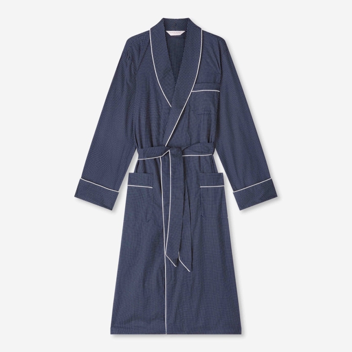 Derek Rose Men's Lightweight Cotton Batiste Dressing Gown