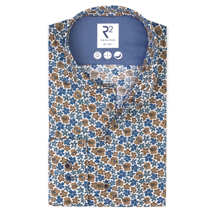 R2 Floral Tailored Fit Cotton Shirt