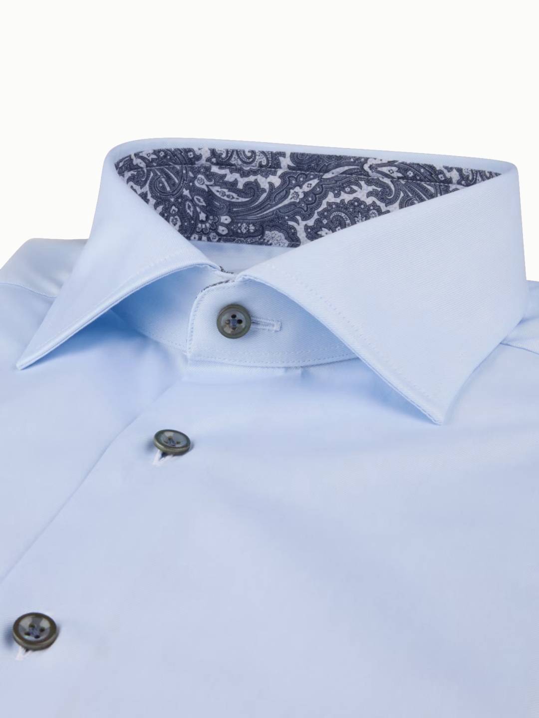 Stenstroms Blue Twill Regular Fit Cotton Dress Shirt