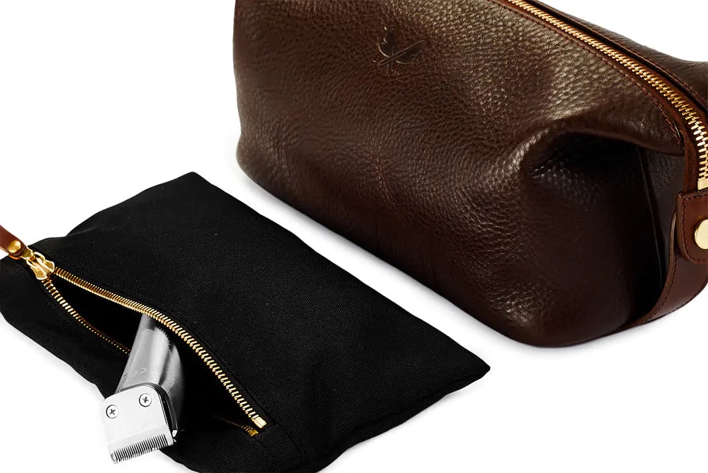 Bennett Winch Leather Toiletry Kit