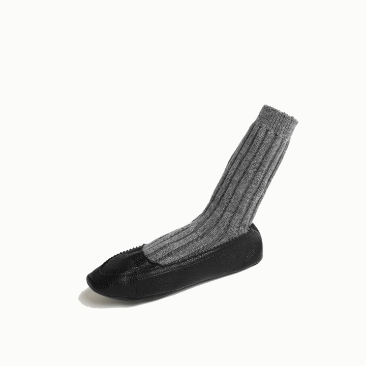 Bresciani Cashmere Lined Deerskin Slippers