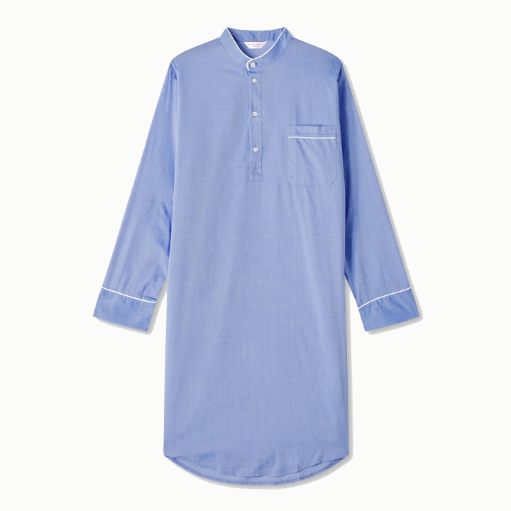 Derek Rose Men's Lightweight Cotton Nightshirt