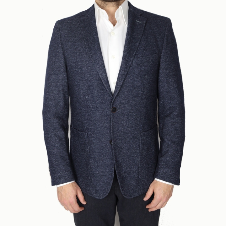 Carl Gross Stone Blue Stretch Wool Sports Jacket