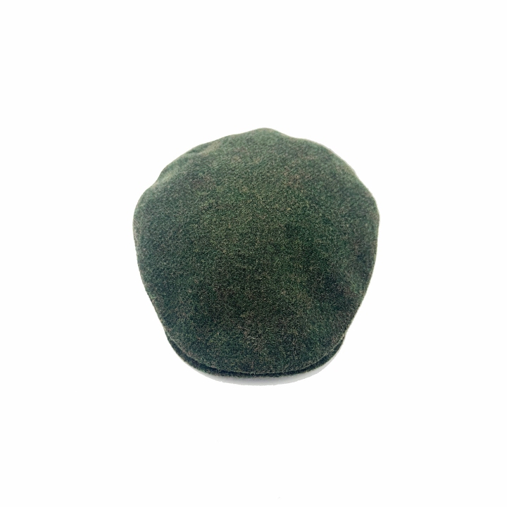 Jonathan Richard Twill Forest Green Wool Flat Cap