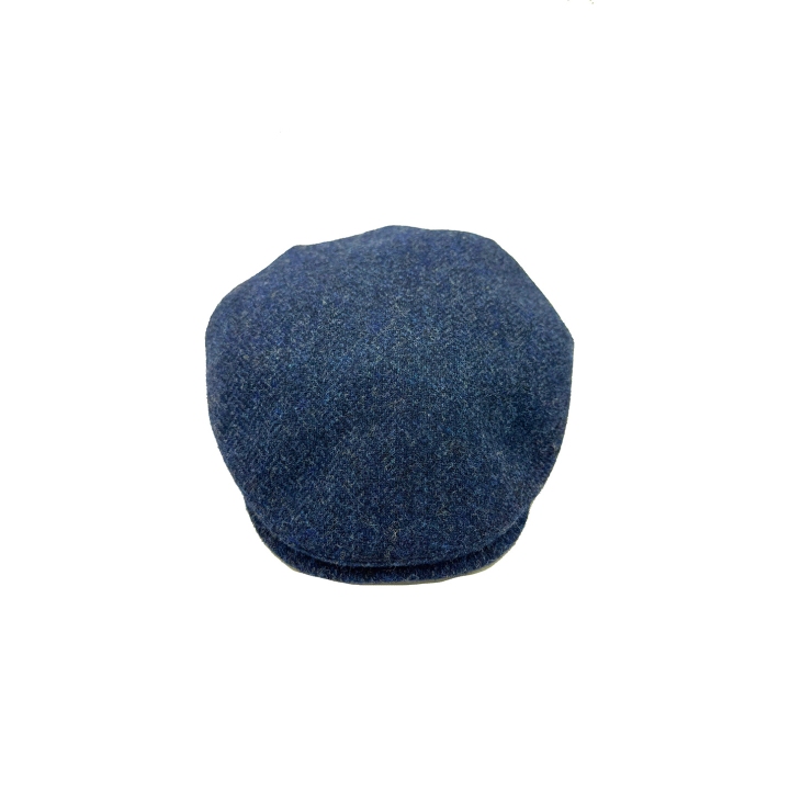 Jonathan Richard Navy Wool Flat Cap