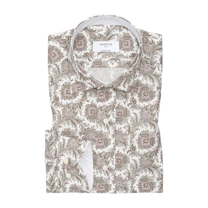 Mirto Paisley Geometric Print Cotton Shirt