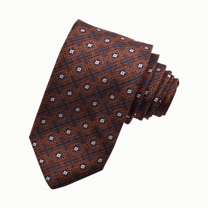 Dion Woven Jacquard Ornate Medallion Silk Tie