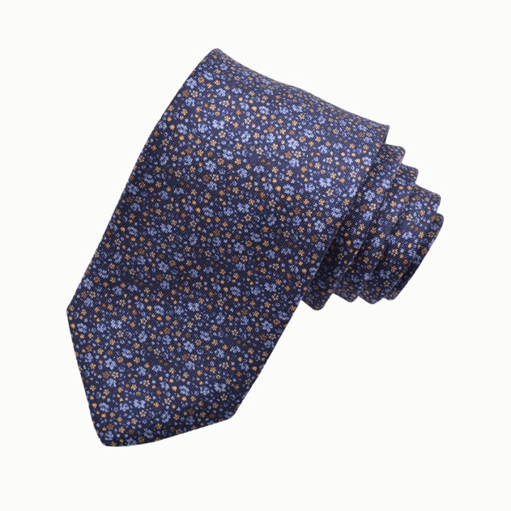 Dion Printed Panama Micro Floral Silk Tie
