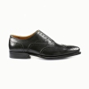 Prime Shoes Goodyear Welted Brogue Oxford Black Dress Shoes