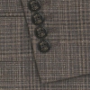 Mirto Brown Plaid Wool Silk Linen Blend Jacket