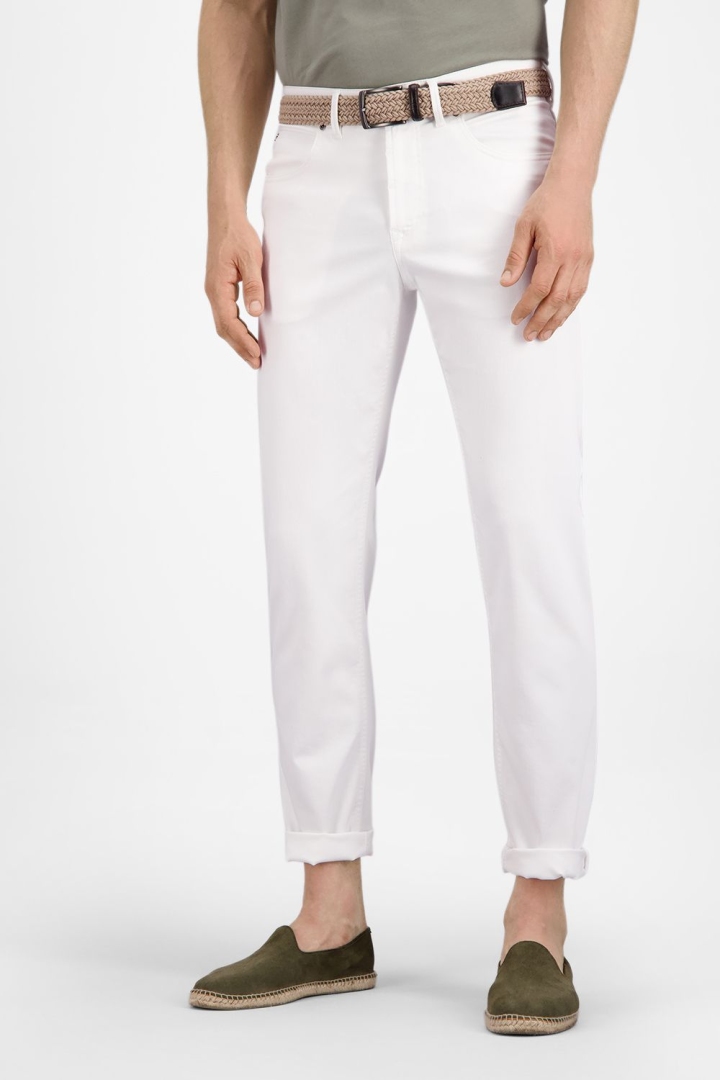 Gardeur White Lightweight Cotton Jeans