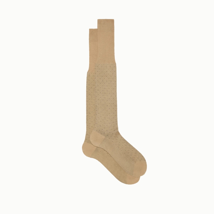 Bresciani Knee Length Executive Polka Dot Wool Socks