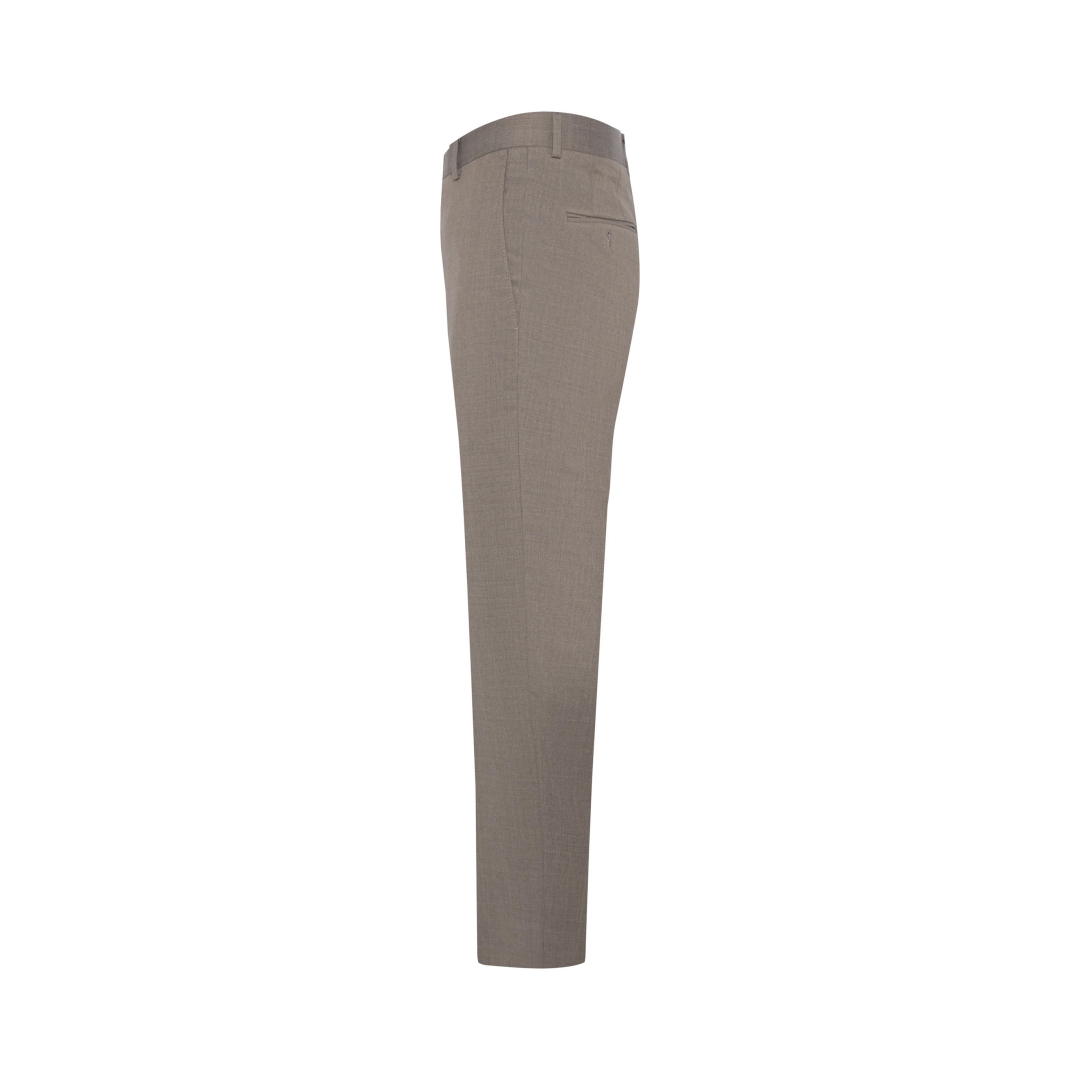 Samuelsohn Taupe Smart Wool Dress Trousers