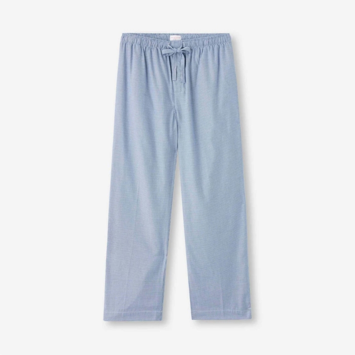 Derek Rose Cotton Puppytooth Lounge Pyjama Pants