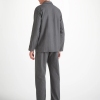 Derek Rose Brushed Cotton Charcoal Herringbone Pyjamas