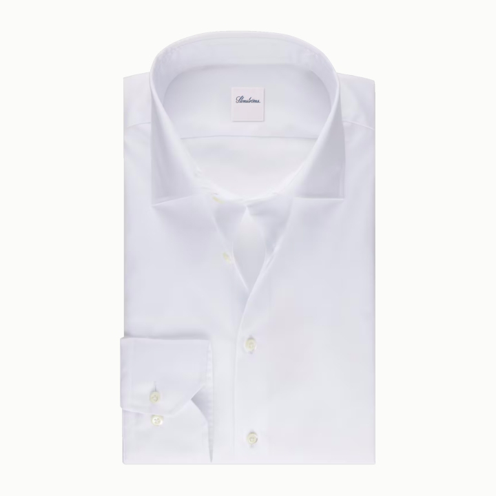 Stenstroms Button Cuff Cotton Twill Dress Shirt