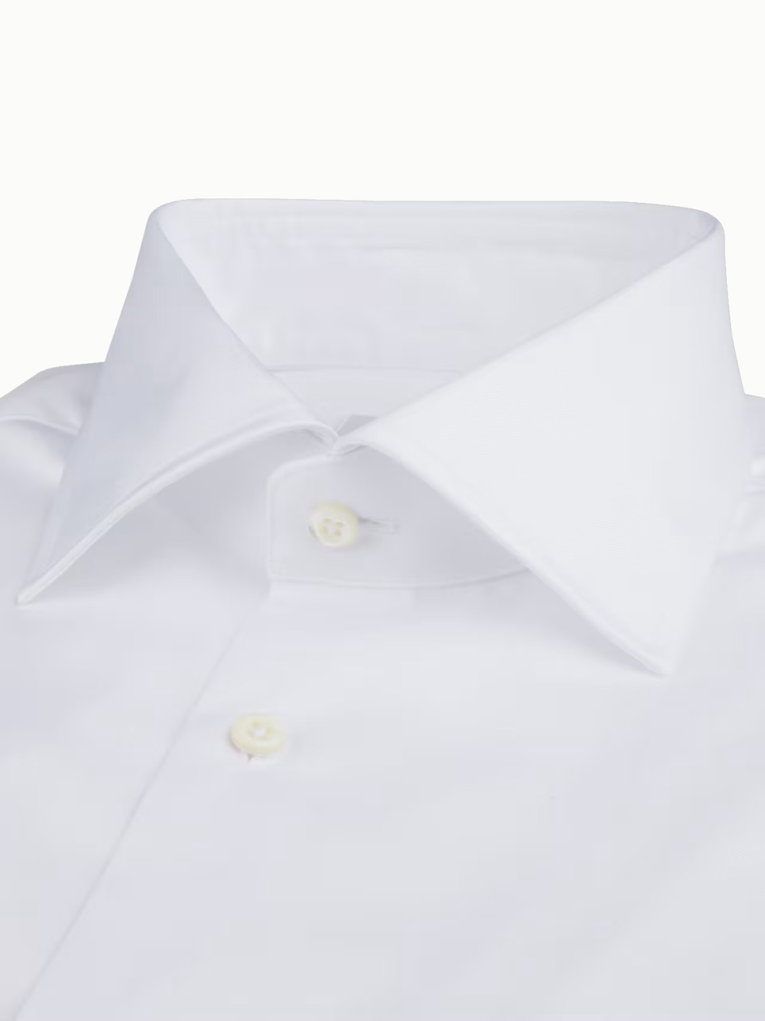 Stenstroms White Twill Regular Body Cotton Dress Shirt